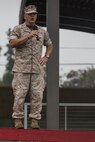 Commandant of the Marine Corps, Gen. Robert B. Neller, speaks with Marines from I Marine Expeditionary Force during a visit to Marine Corps Base Camp Pendleton, Calif. Oct. 5, 2015.  Neller addressed training, readiness, Naval integration, modernization, and technology.  (U.S. Marine Corps photo by Lance Cpl. Adrianna R. Lincoln, 1st Marine Division Combat Camera/Released)
