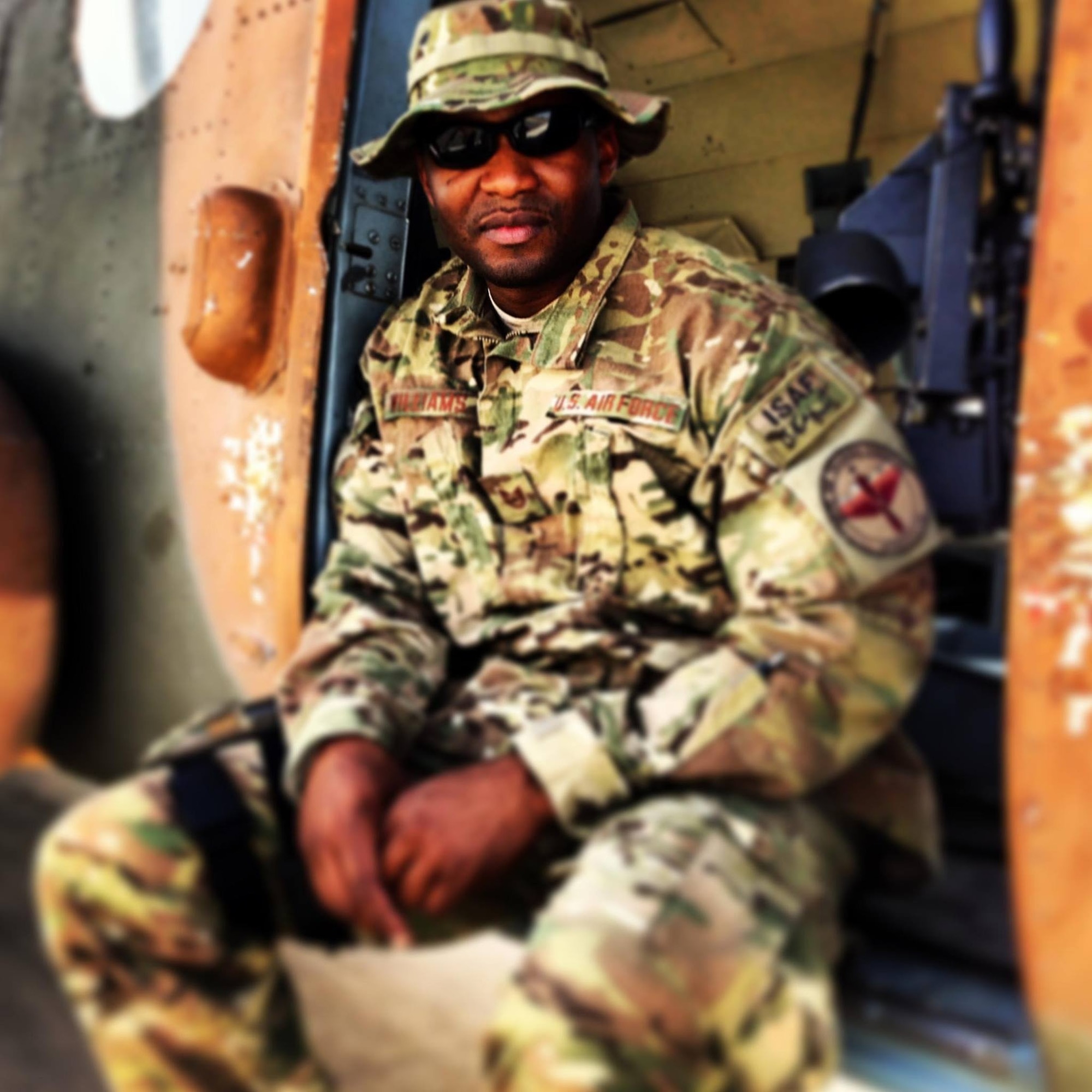 Tech. Sgt. Sherrod Williams during his deployment to Afghanistan. He experienced ups and downs, but hopes to one day return and finish the work he started there. (Courtesy Photo)