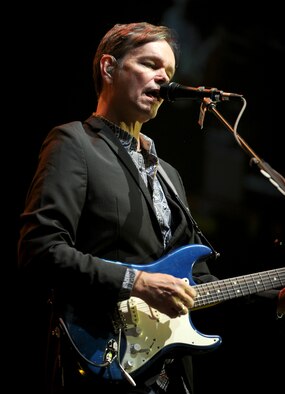 Scott Totten performs at Norsk Høstfest festival at Minot, N.D. Oct. 3, 2015. Totten was performing with the Beach Boys who have been together since the 1960s and were performing at the festival during Military Appreciation Day.(U.S. Air Force photo by Staff Sgt. Chad Trujillo)