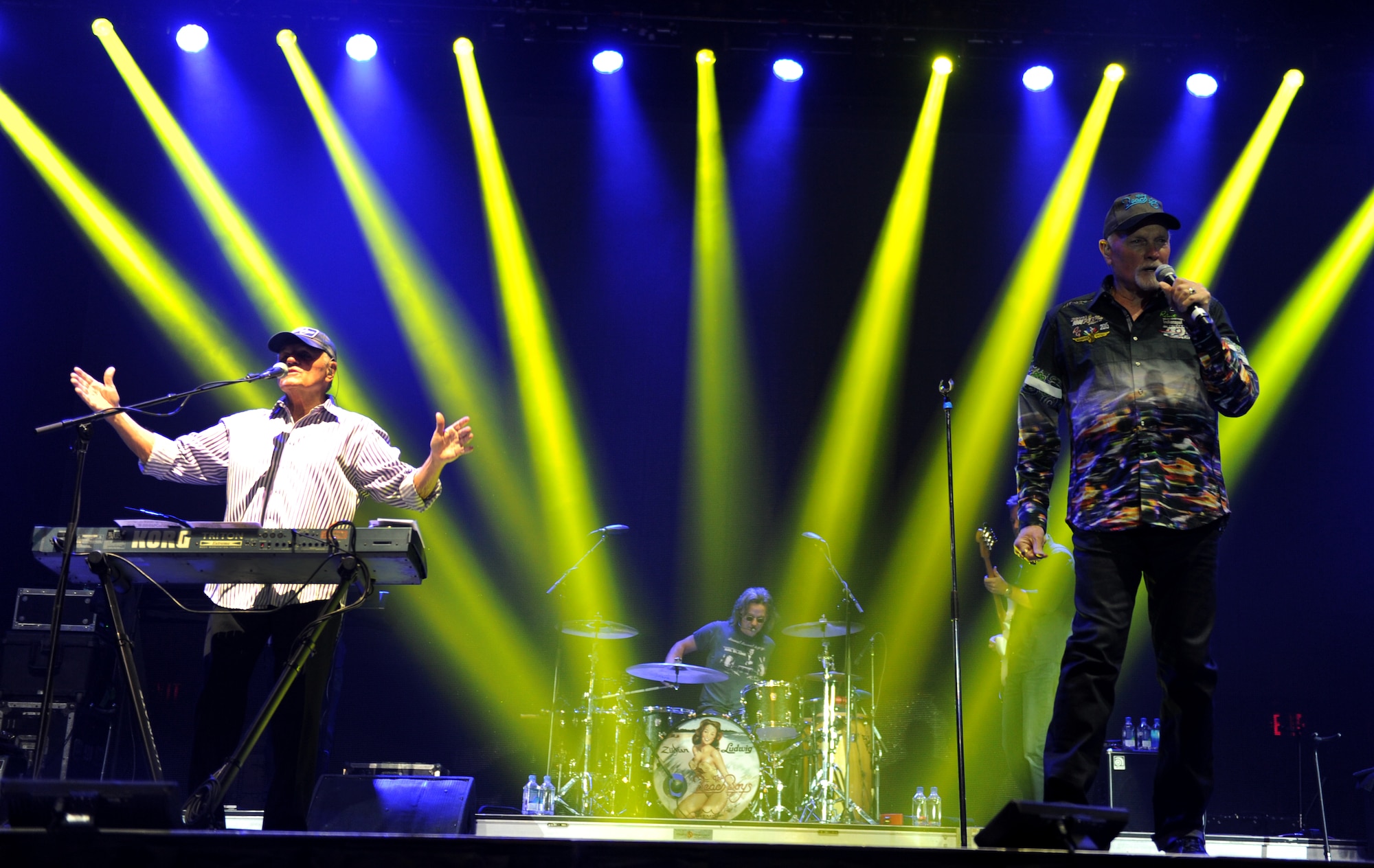 The Beach Boys perform at Norsk Høstfest festival at Minot, N.D. Oct. 3, 2015. The Beach Boys have been together since the 1960s and were performing at the festival during Military Appreciation Day.(U.S. Air Force photo by Staff Sgt. Chad Trujillo)
