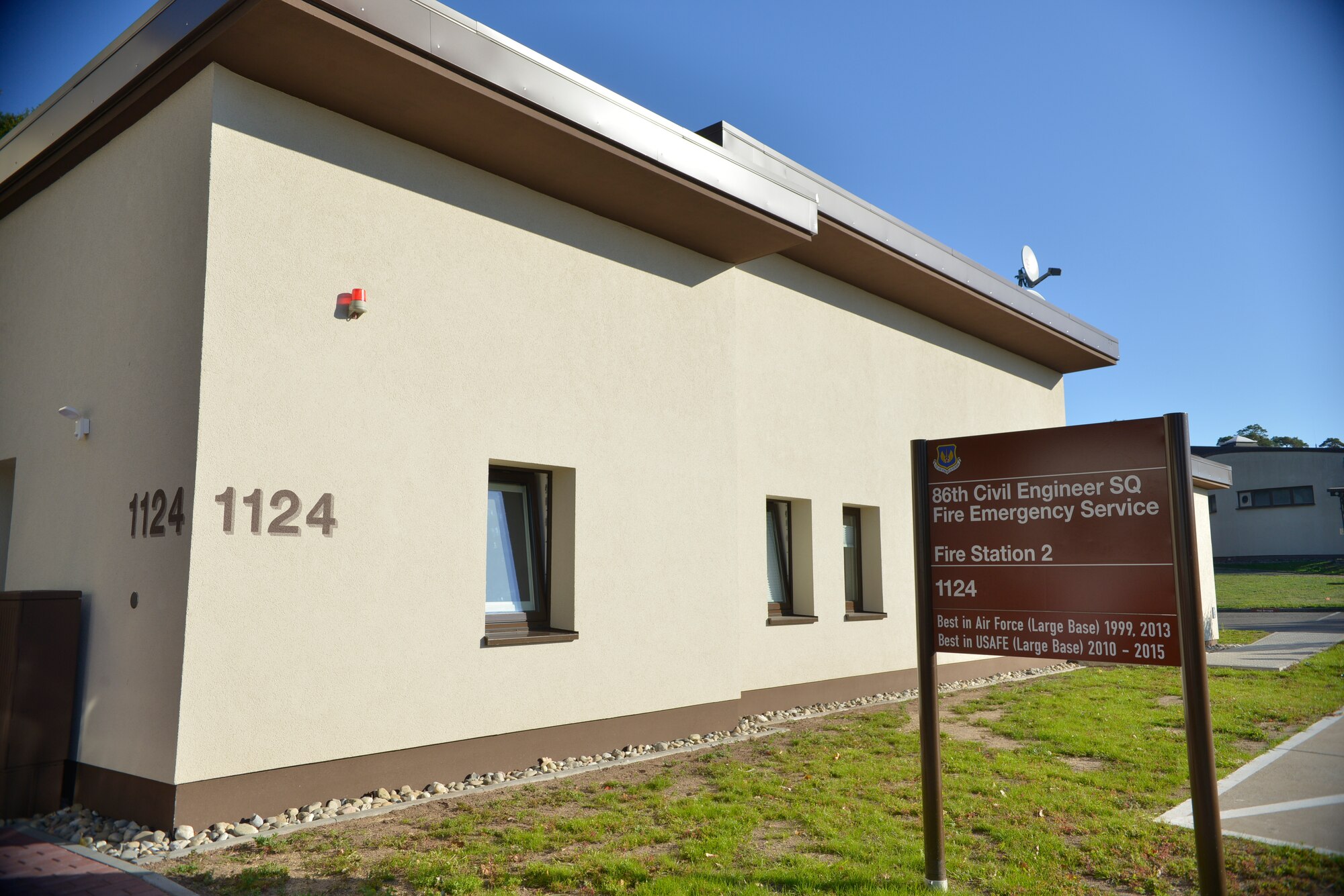 Fire Station 2 officially reopened Sept. 22, 2015, at Ramstein Air Base, Germany. The station underwent renovations for the first time since 1955 and serves the Ramstein’s housing area. 