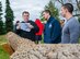 WRIGHT PATTERSON AIR FORCE BASE, Ohio -- Members of the National Air and Space Intelligence Center, prepare for the log saw competition during the center's 47th Annual Oktoberfest celebration at Bass Lake, Oct. 6, 2015. During the celebration different units within the center compete in the Oktoberfest games while enjoying traditional German cuisine. (U.S. Air Force photo by Tech. Sgt. Eunique P. Thomas)