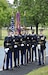 Color guard soldiers from tthe 289 military police company post at Arlington National Cemetery for the Military Police Corps Regimental Remembrance Ceremony held Sept. 30.  Guests pay special tribute to the Military Police who sacrificed their lives while serving during the last year. (U.S. Army photo taken by Sgt. Elizabeth Taylor/Released)