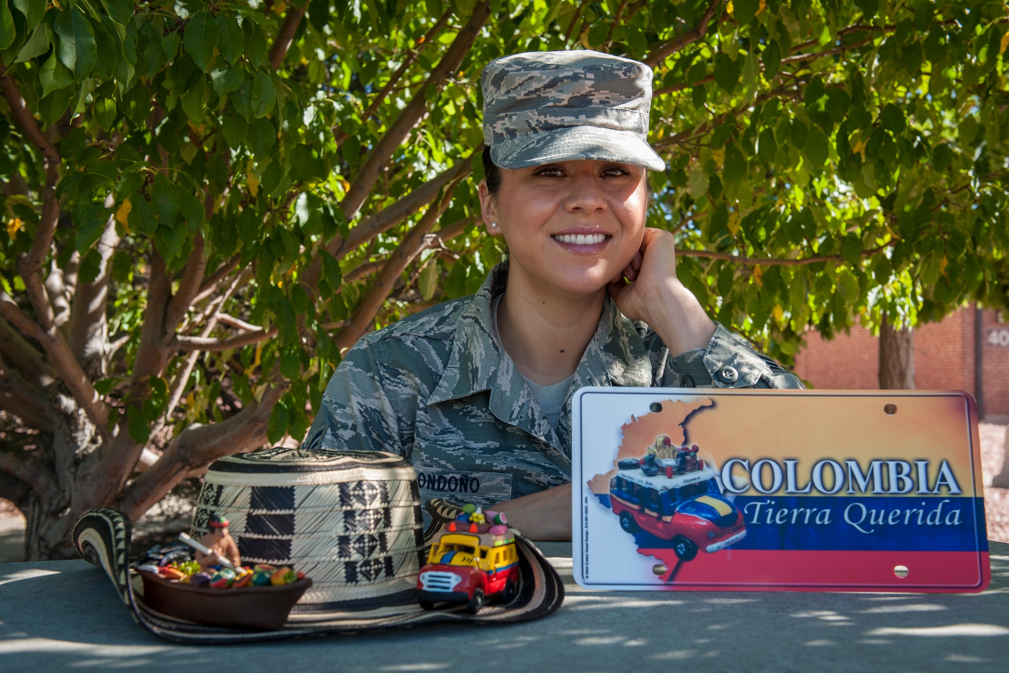 Senior Airman Andrea Londoño, who is assigned to the 4th Manpower Requirement Squadron command support staff, was born and raised in the Central Valley of California. Her mother is from Mexico and her father is from Colombia. Londoño is proud to continue her family heritage and military legacy in the Air Force. (U.S. Air Force photo/Airman 1st Class Rose Gudex)