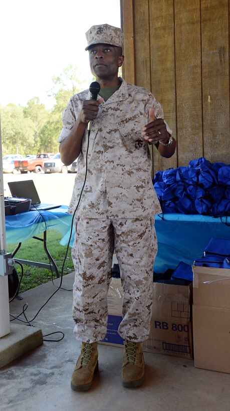 PowerWorks and Goodwill hold a Team Member Appreciation Picnic for employees at Marine Corps Logistics Base Albany’s Covella Pond, Oct. 7. The employees maintain grounds and provide custodial needs aboard the installation. Employees feasted on barbecue, chicken, baked beans, coleslaw, potato salad, garlic bread and cupcakes. They also participated in various games as well as received letters of appreciation, goody bags and lunch boxes. The base’s commanding officer, Col. James C. Carroll III, other base directors and their companies’ leaders praised them for their hard work and dedication in taking care of the installation. 