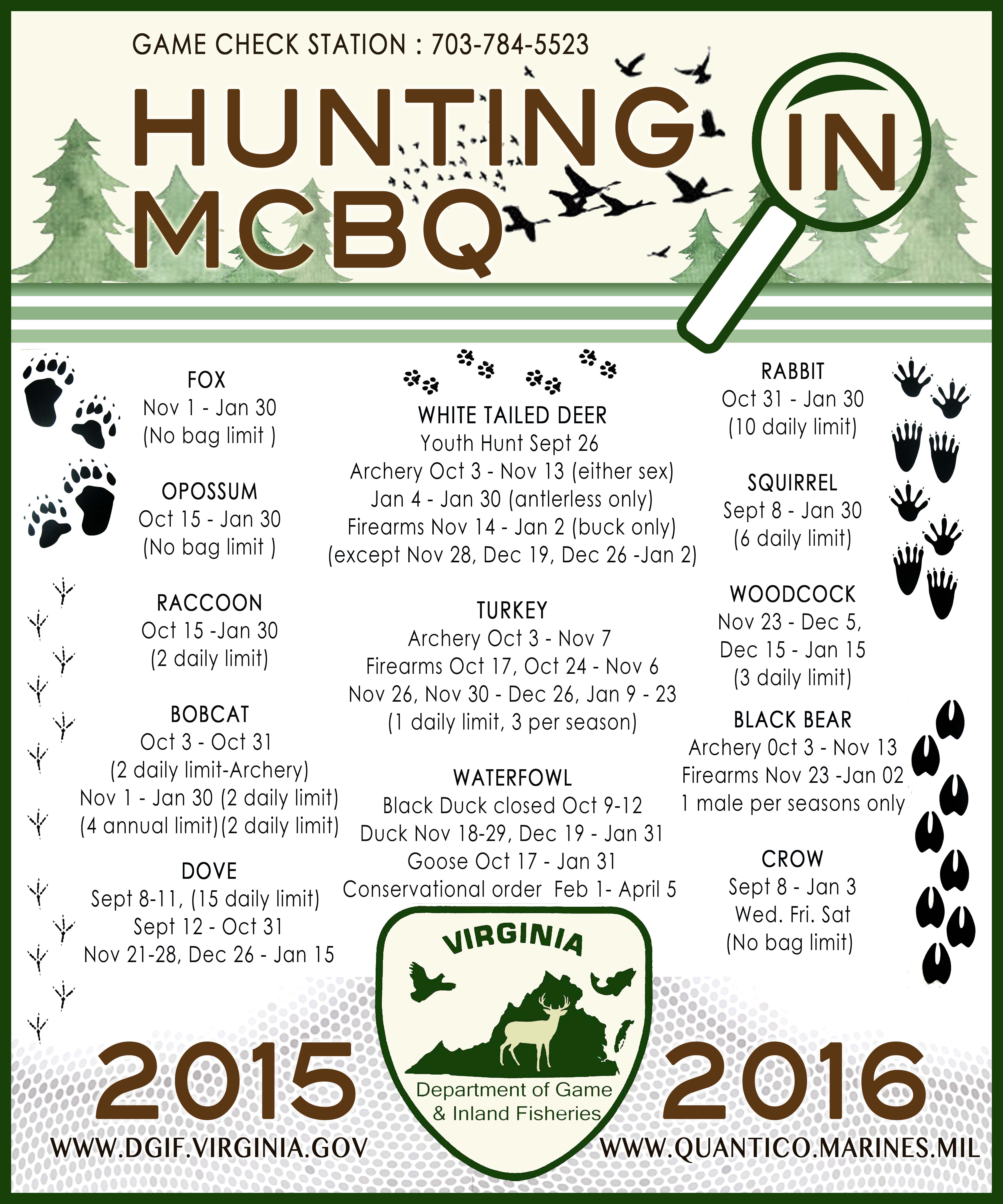 Hunting Season for 2015 > Marine Corps Base Quantico > News