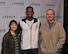 U.S. Air Force Col. Jill Scheckel, 55th Medical Group commander, and her husband, Steve, pose with Neil Magny, currently ranked 12th in the Ultimate Fighting Championship’s welterweight division, during Fight Night Oct. 3, 2015, at the Patriot Club, Offutt Air Force Base, Neb. The Scheckels joined others from Team Offutt for UFC 192. (U.S. Air Force photo by D.P. Heard/Released)