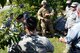 U.S. Air Force Staff Sgt. Zachary Herrera, 20th Civil Engineer Squadron explosive ordnance disposal journeyman, delivers a safety brief before leading 20th Security Forces Squadron military working dog handlers and Sumter Police Department officers into the Sumter Mall to investigate a bomb threat, Sumter S.C., Oct. 8, 2015. Team Shaw and Sumter have a community partnership agreement that allows the city to request assistance in events like bomb threats. (U.S. Air Force photo by Senior Airman Jonathan Bass/Released)