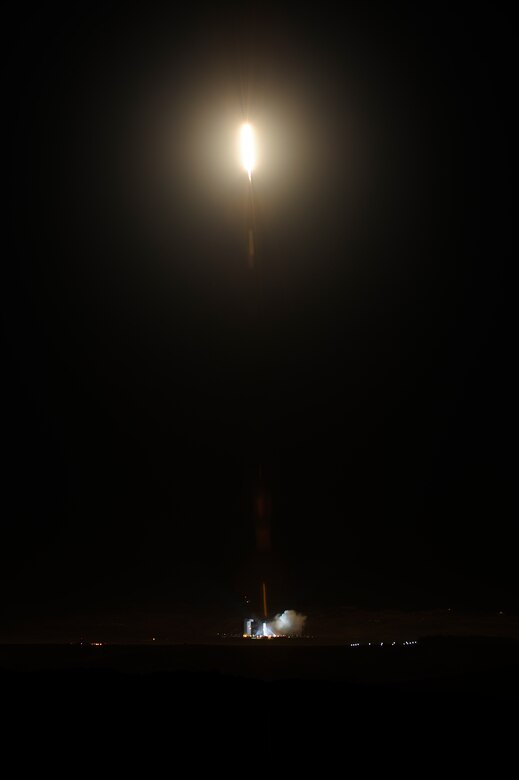 Team Vandenberg launches a United Launch Alliance Atlas V rocket carrying a National Reconnaissance Office payload Oct. 8, 2015, at Vandenberg Air Force Base, Calif. The rocket launched at 5:49 a.m. PDT from Space Launch Complex-3. (U.S. Air Force photo by Staff Sgt. Jim Araos/Released)