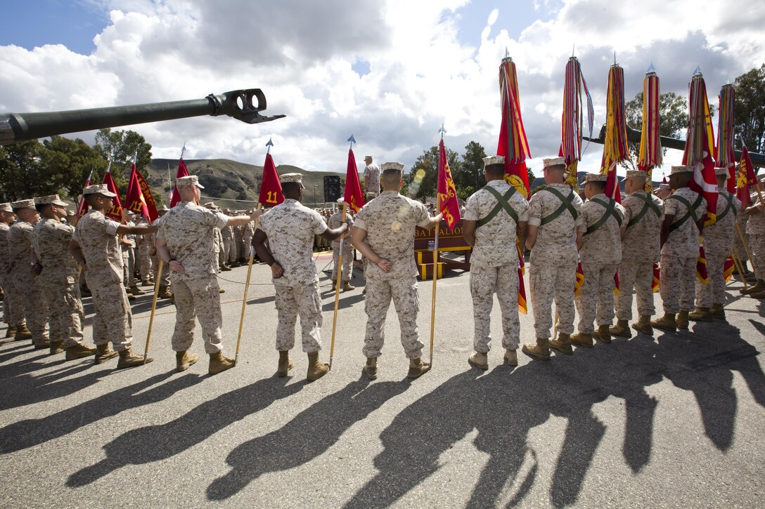 Commandant of the Marine Corps, Gen. Robert B. Neller, speaks to Marines at the Las Pulgas Parade Deck, Camp Pendleton, Calif., Oct. 5, 2015. Neller outlined the Corps current priorities, expectations, listened and answered Marines' questions. (U.S. Marine Corps photo by Sgt. Gabriela Garcia/Released)