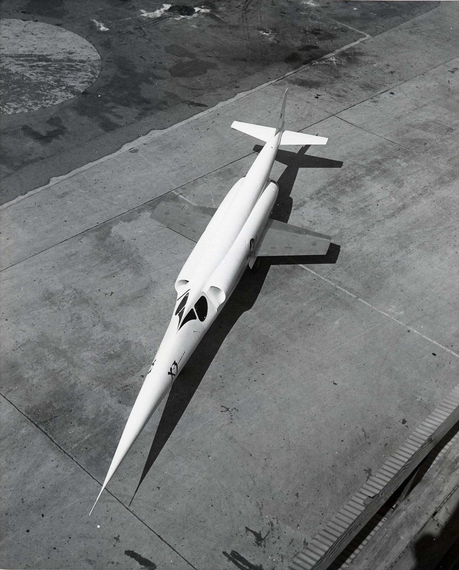 The X-3’s fuselage was three times longer than the aircraft’s wingspan. (U.S. Air Force photo)