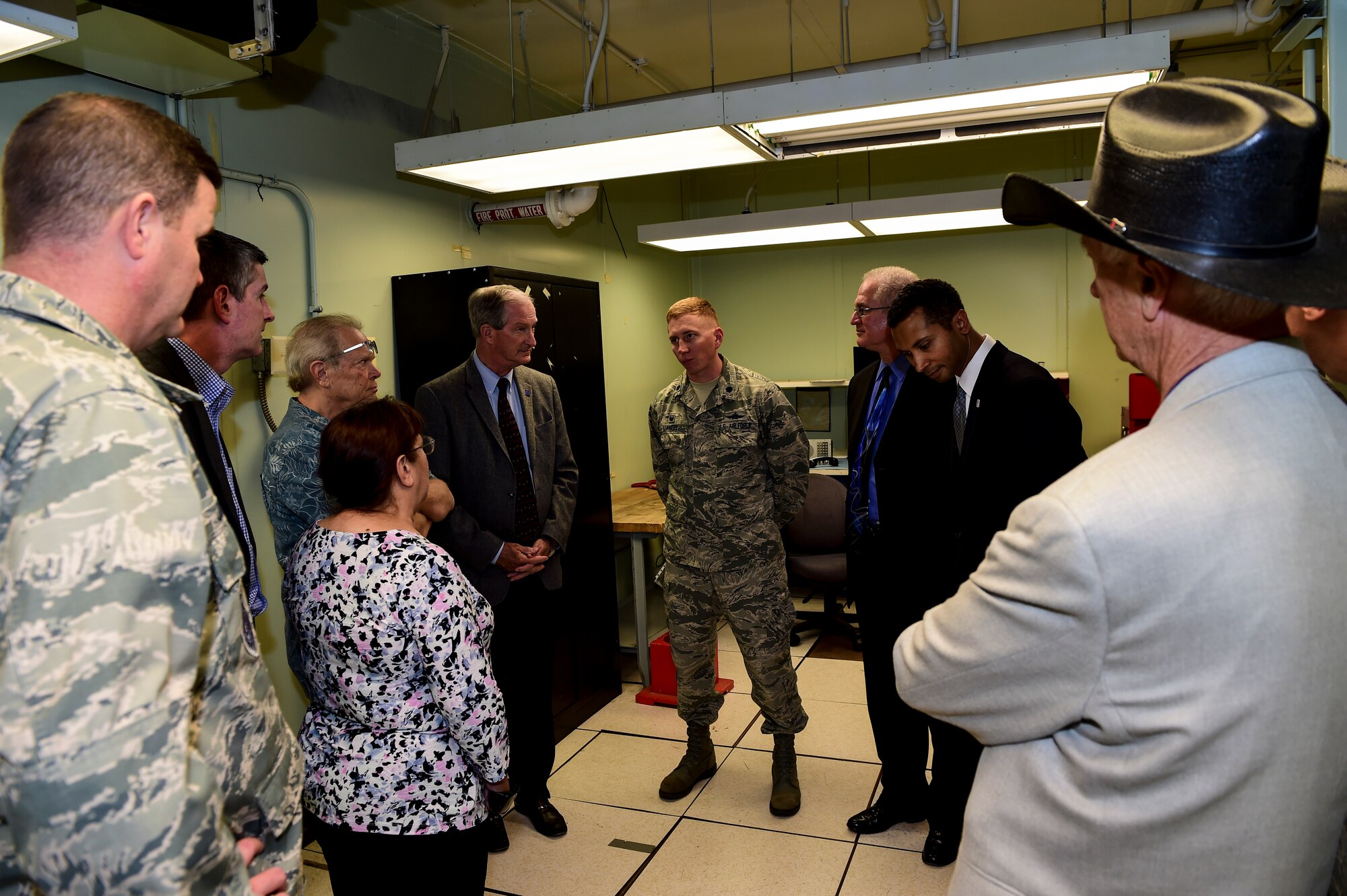 Members of the Metro Mayors Caucus participated in Mayors Day Oct 9, 2015, on Buckley Air Force Base, Colo. This is the second Mayors Day hosted by Team Buckley to encourage local mayors to visit the installation and learn about the military lifestyle. (U.S. Air Force photo by Senior Airman Phillip Houk/Released)