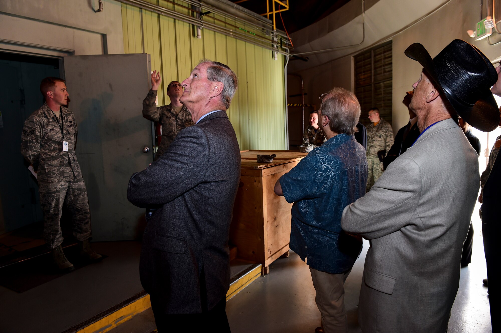 Members of the Metro Mayors Caucus participated in Mayors Day Oct 9, 2015, on Buckley Air Force Base, Colo. This is the second Mayors Day hosted by Team Buckley to encourage local mayors to visit the installation and learn about the military lifestyle. (U.S. Air Force photo by Senior Airman Phillip Houk/Released)