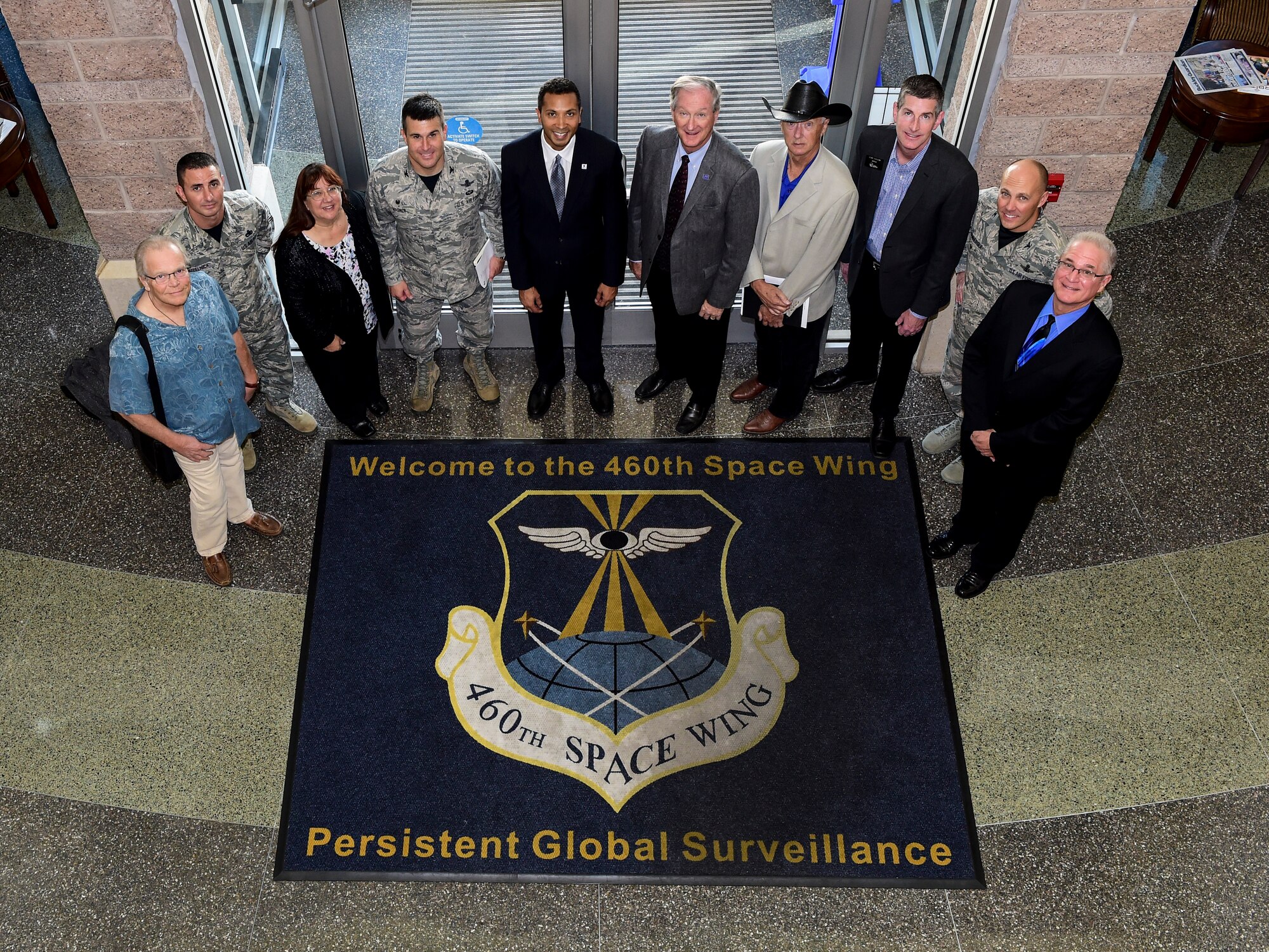 Members of the Metro Mayors Caucus participated in Mayors Day Oct 9, 2015, on Buckley Air Force Base, Colo. This is the second Mayors Day hosted by Team Buckley to encourage local mayors to visit the installation and learn about the military lifestyle. (U.S. Air Force photo by Senior Airman Phillip Houk/Released)
