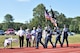 Bill Burkart III, far left, and Jo Anne Smith, second from left, prepare to speak at the AEDC POW/MIA Remembrance Day ceremony Sept. 16. Burkart spoke about his MIA father U.S. Air Force Col. Charles W. Burkart Jr. and Smith spoke about her MIA brother U.S. Air Force Maj. Bobby Marvin Jones, M.D. (Photo by Jacqueline Cowan)