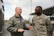 U.S. Air Force Lt. Col. Bryan France, 74th Expeditionary Fighter Squadron, commander, assigned to the 23d Wing at Moody Air Force Base, Georgia, (left), speaks to Chief Master Sgt. James E. Davis, U.S. Air Forces Europe and Air Forces Africa command chief, during the chief’s visit to Amari Air Base, Estonia, Oct. 8, 2015. France gave Davis a tour of their deployed setup and explained the unique capabilities of the 74th EFS. (U.S. Air Force photo by Andrea Jenkins/Released)