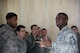 U.S. Air Force Chief Master Sgt. James E. Davis, U.S. Air Forces Europe and Air Forces Africa command chief, speaks to Airmen of the 74th Expeditionary Fighter Squadron, assigned to the 23d Wing at Moody Air Force Base, Georgia, during his visit to Amari Air Base, Estonia, Oct. 8, 2015. During his visit, Davis recognized several 74th EFS Airmen for exceptional deployed-duty performance. (U.S. Air Force photo by Andrea Jenkins/Released)