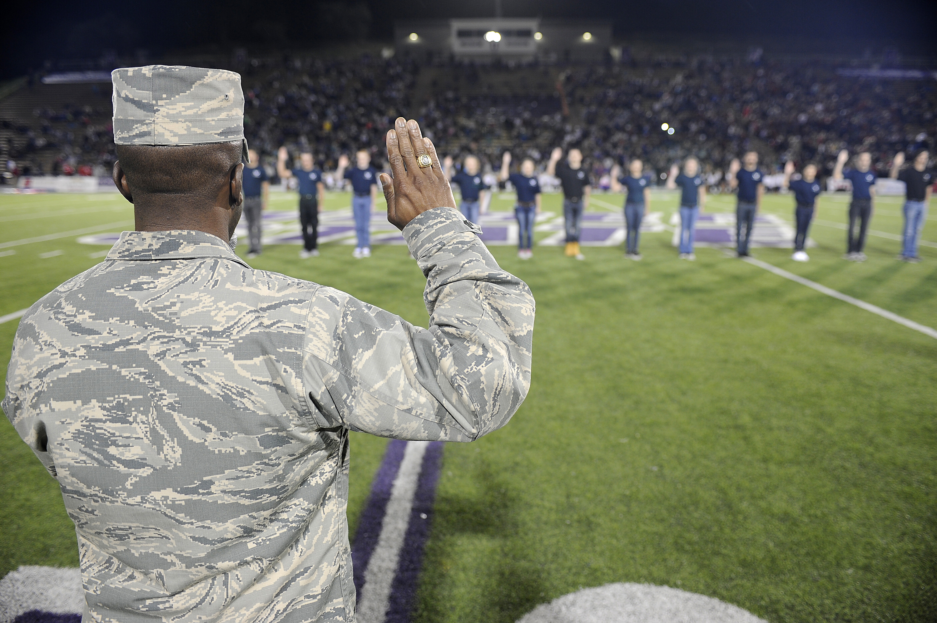 Young Prospective Airmen Enlist At Weber State Football Game