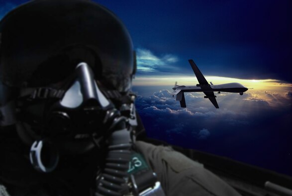 Myth:RPAs will replace manned aircraft

Fact: According to Chief of Staff of the Air Force General Mark A. Welsh III, “the Air Force needs a number of platforms.” He continued by saying this includes manned and unmanned assets to accomplish sustainable air supremacy.  “Air superiority is a mission. It's not a platform, it's a mission. So ideally, you'd have both tools available to you." (U.S. Air Force photo illustration by Tech. Sgt. Nadine Barclay)
