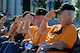 World War II veterans from Tennessee salute during a Wreath Ceremony at the National World War II Memorial on Oct. 10. The event was hosted by Honor Flight Tennessee in honor of World War II veterans from the state. Honor Flight Tennessee was founded to recognize World War II veterans by flying them free-of-charge to Washington D.C. for a day of honor, remembrance and celebration. (U.S. Air Force photo/Staff Sgt. Matt Davis)