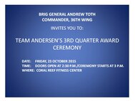 Team Andersen's 3rd Quarter Award Ceremony
