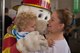 Lindsey Libby, wife of Senior Airman Ryan Libby, 80th Operations Support Squadron air traffic controller, and their 2-year-old son, Paxton, hug Sparky the Fire Dog at Sheppard Air Force Base, Texas, Oct. 9, 2015. Lindsey’s husband participated in the firefighter’s Olympic challenge at Sheppard during fire prevention week, which aimed to increase awareness for fire safety and prevention. (U.S. Air Force photo/Senior Airman Kyle Gese)