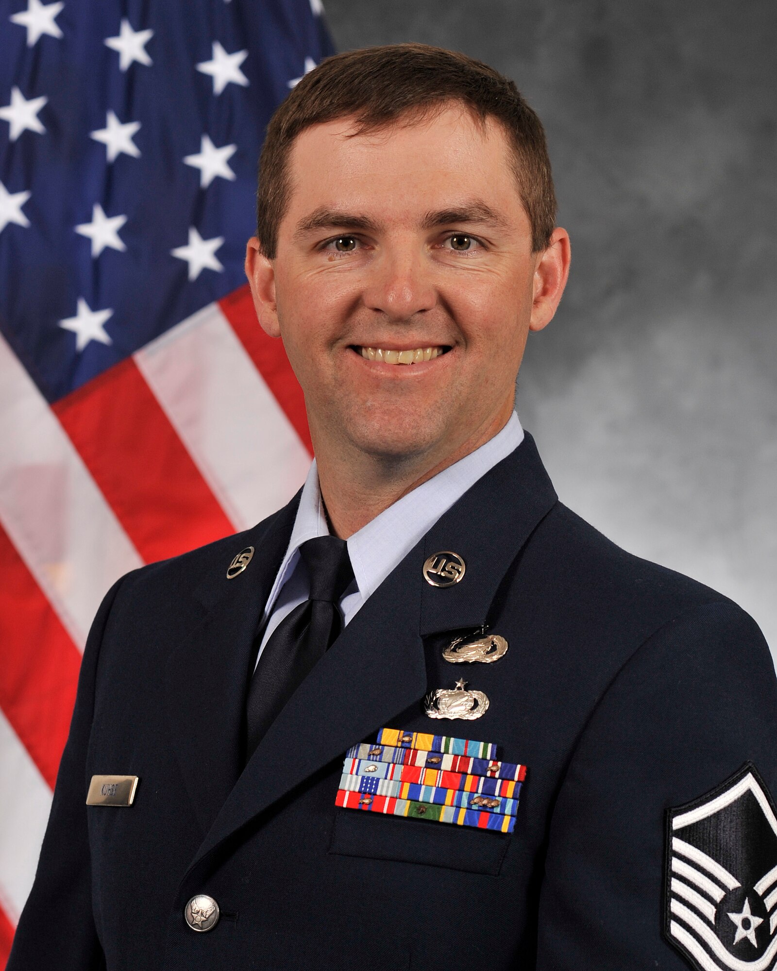 Master Sgt. Gregory T. Kuhse, 38, of Kalamazoo, Michigan died Oct. 11 in the crash of a British Puma Mk2 helicopter in Kabul, Afghanistan. (U.S. Air Force photo/Senior Airman Joshua Eikren)