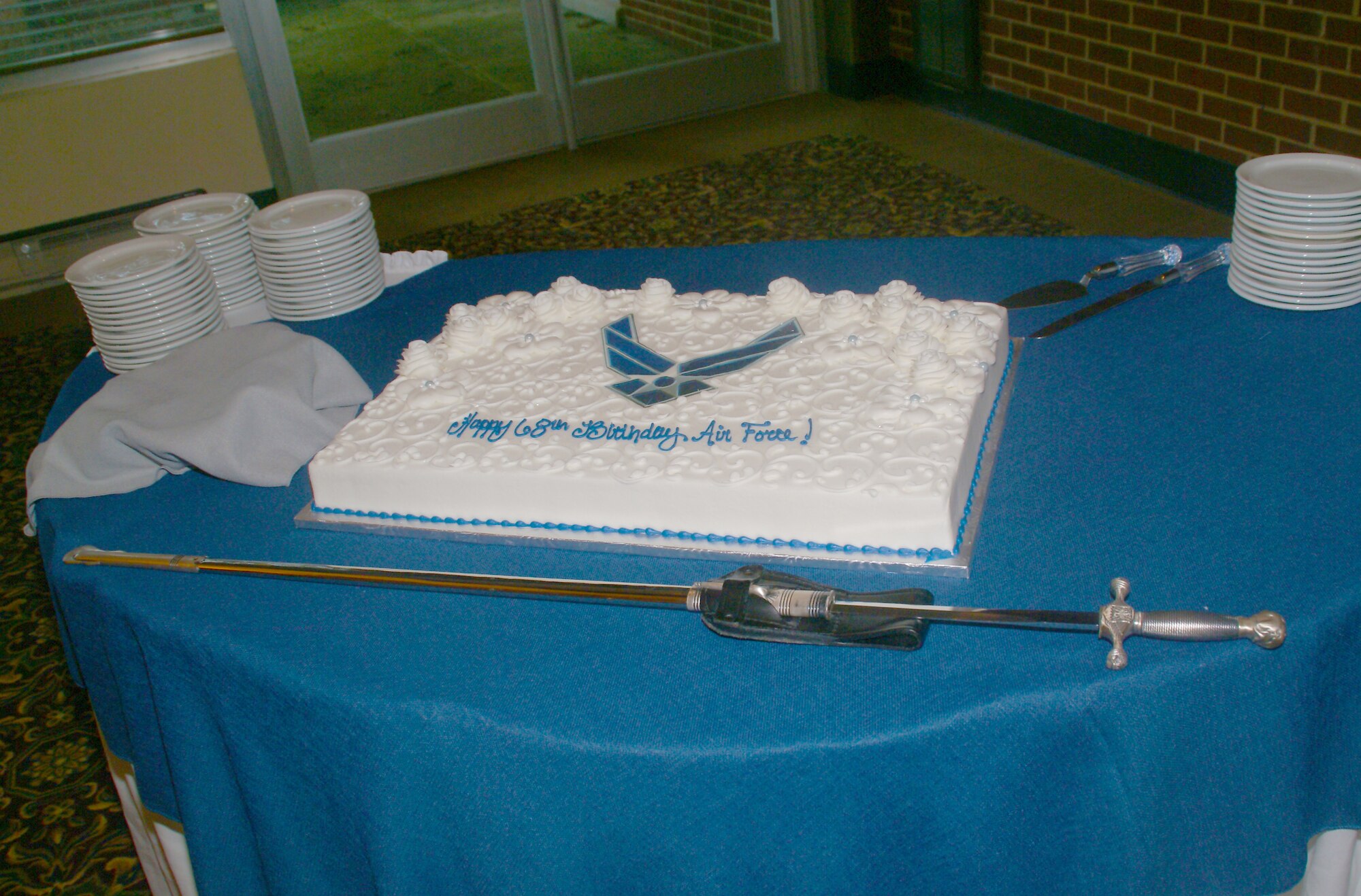 AEDC Commander Col. Rodney Todaro addresses attendees at the Arnold Air Force Ball Sept. 18. During the ball the oldest and youngest member of the Air Force participated in a cake cutting ceremony to celebrate the Air Force 68th Birthday. (Photo by Holly Fowler)