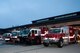 Fire trucks line up outside the bay doors of the 4th Civil Engineer Squadron fire department, Sept. 18, 2015, at Seymour Johnson Air Force Base, North Carolina. As part of their shift, Airmen are required to check all trucks and equipment and wash the vehicles before shift changes. (U.S. Air Force photo/Airman Shawna L. Keyes)