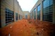The courtyard in the new medical facility undergoes construction at Shaw Air Force Base, S.C., Oct. 2, 2015. Construction of the main building and ambulance shelter began October 2013. (U.S. Air Force photo by Senior Airman Diana M. Cossaboom/Released)