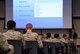 Dr. Douglas Casa, Korey Stringer Institute chief operating officer, briefs Air Force personnel on the five key factors to help prevent exertional heat stroke Sept. 29, 2015, at Joint Base San Antonio-Lackland. (U.S. Air Force photo/Staff Sgt. Jason Huddleston)