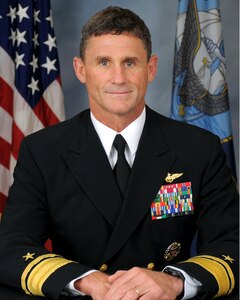 Official photo of Rear Admiral Andrew L. Lewis. 