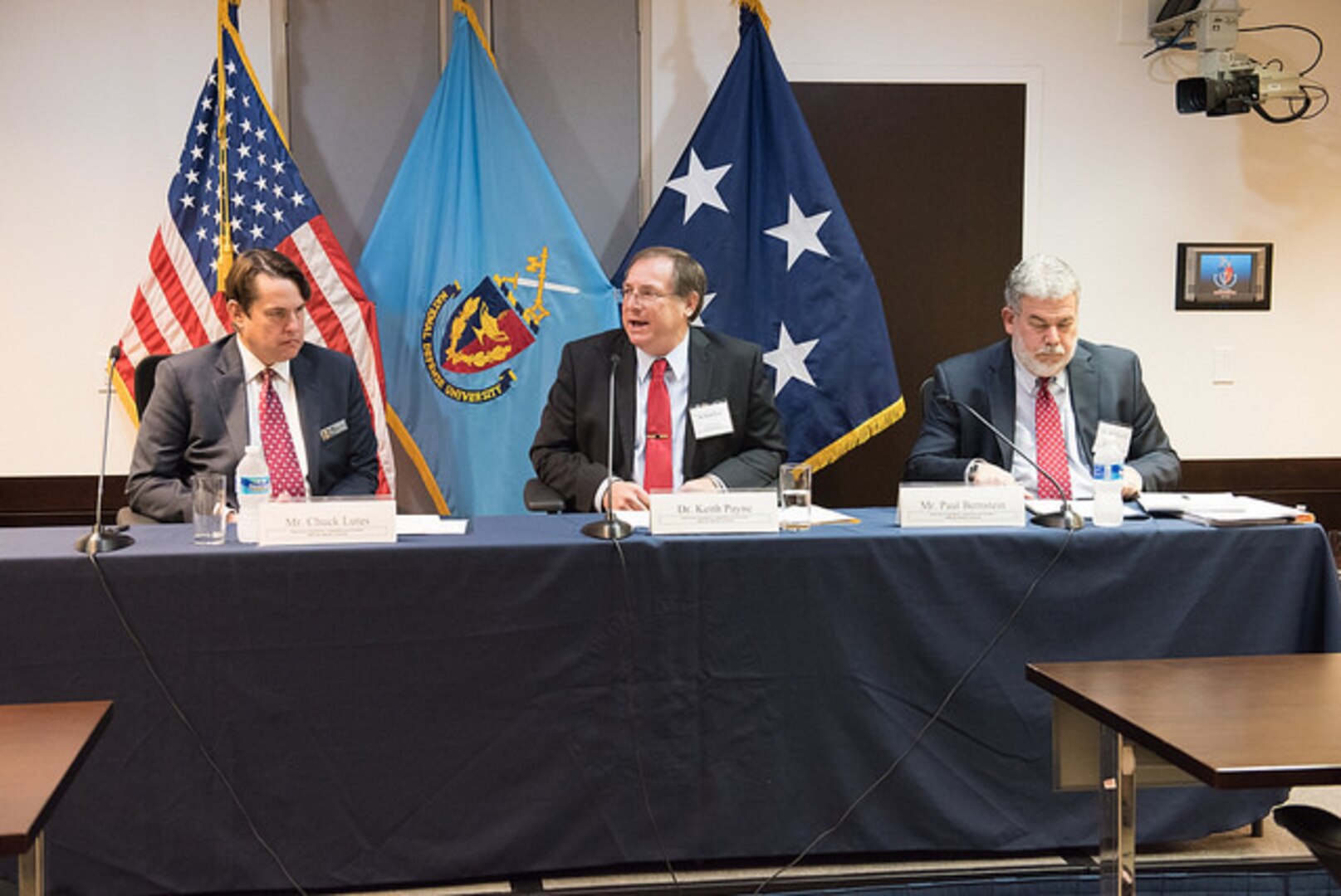 Mr. Charles Lutes, Director, CSWMD; Dr. Keith Payne, President, NIPP; Mr. Paul Bernstein, Senior Research Fellow, CSWMD