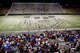 Sheppard Airmen and Soldiers from Ft. Sill, Okla., stand in formations during the Midwestern State University halftime show at the military appreciation game Oct. 10, 2015. More than 500 service members cheered the MSU Mustangs in their 24-17 win over West Texas A&M. (U.S. Air Force photo/Tech. Sgt. Mike Meares)