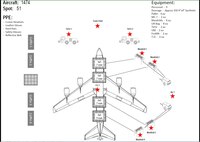 The Crash, Damaged, Disabled Aircraft Recovery plan lays out the location of the aircraft and the equipment utilized in the CDDAR training Oct. 9, 2015, at Fairchild Air Force Base, Wash. The CDDAR team consisted of 12 Airmen and was led by Master Sgt. Simon Fancher, 92nd Maintenance Squadron periodic inspection chief. (Courtesy photo)