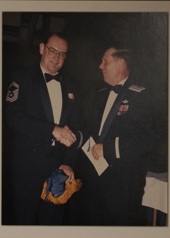 Retired Chief Master Sgt. Victor Hugo, former 446th Military Air Wing command chief, retired in 1992 at the age of 60 the oldest age one is allowed to serve while enlisted in the reserves. Hugo served as the 446th MAW Command Chief from 1988 to 1992. (Courtesy photo)

