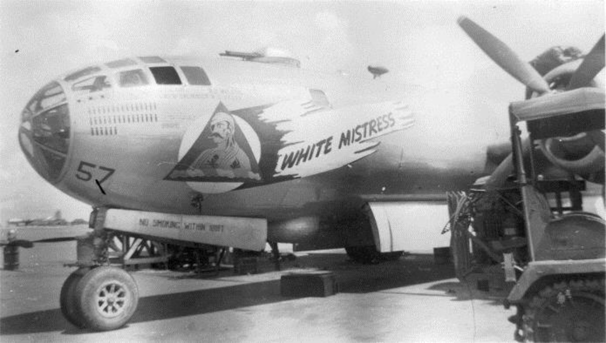 Mrs. Shirley Bates father Ralph C. Wilson was the aircraft commander of the Wilson Crew (Crew # 4007) of the 40th Bomb Squadron, who flew the Superfortress “White Mistress,” a B-29-50-BW, serial number 42-24776.  (Courtesy Ms. Elizabeth Koch-Colson, via 6th Bomb Group Association)