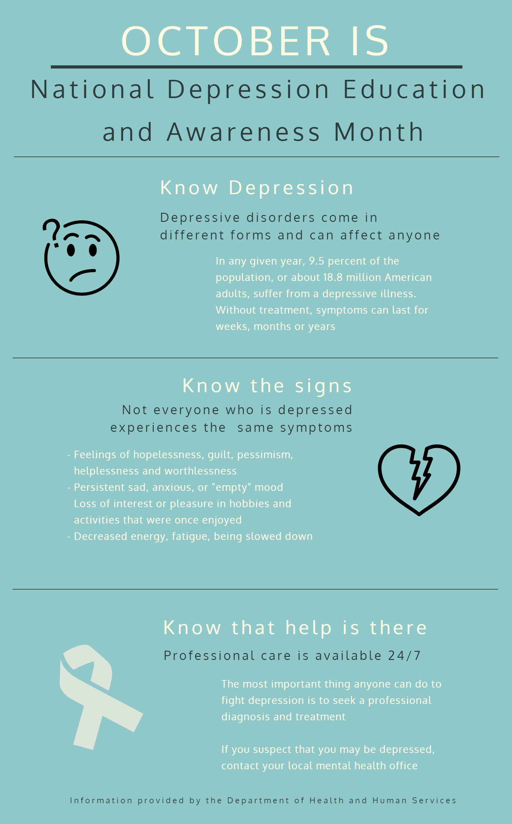 October is National Depression Education and Awareness Month