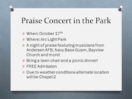 Praise Concert in the Park