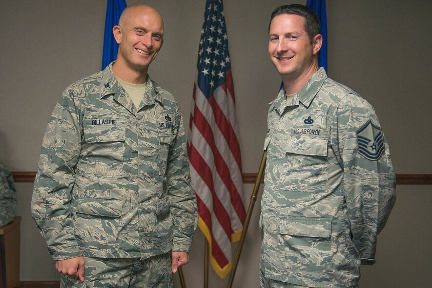 Master Sgt. James Wagner II, 373rd Training Squadron training curriculum superintendent and native of Ft. Smith, Ark., has been in the Air Force for nearly 18 years and is the commander's Wingman of Choice at Sheppard Air Force Base, Texas, for the week of Oct. 13-19, 2015. Wagner was chosen by his leadership to be the Wingman of Choice for his outstanding job performance. (U.S. Air Force photo/Senior Airman Kyle Gese)