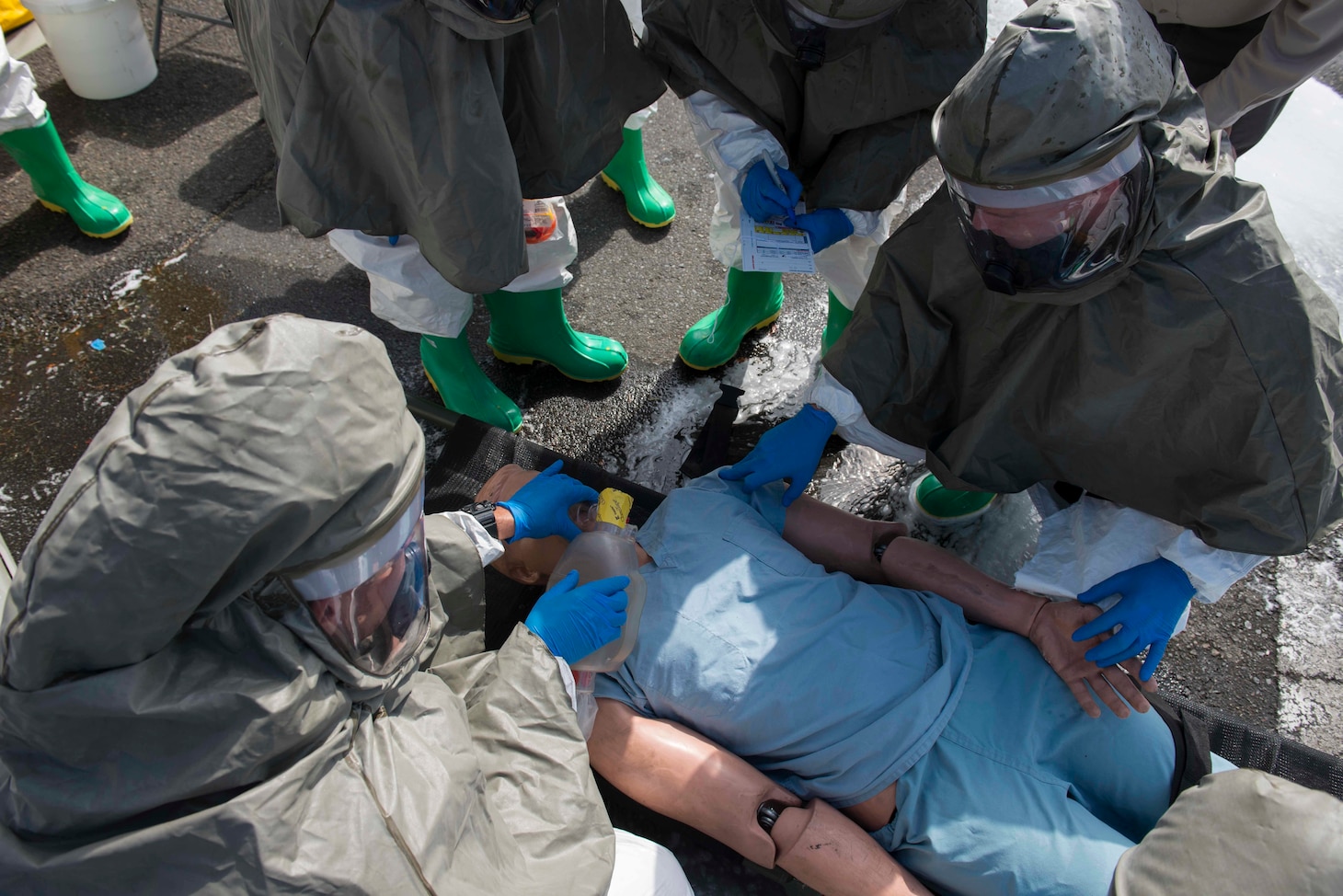 First Responders Train to Decontaminate Patients Exposed to Hazardous ...