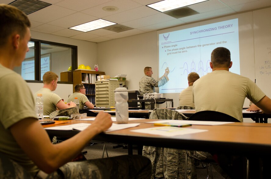 Members of the Kentucky Air National Guard’s 123rd Civil Engineer Squadron conduct training on power production during a exercise at March Air Reserve Base, Calif., June 9, 2015. The week-long event was designed to simulate a real-world mission. (U.S. Air National Guard photo by Senior Airman Joshua Horton)