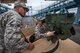 Airman 1st Class Steven Vinamarte, left, and Capt. Robert Mendez, both Airman with the 108th Wing, New Jersey Air National Guard, use a long range scout surveillance system on the Benjamin Franklin Bridge, located between Camden, N.J., and Philadelphia, Sept. 27, 2015. The joint New Jersey National Guard task force comprised of Soldiers with the 1st Squadron, 102nd Cavalry, and 108th Airmen are assisting New Jersey civil authorities and the Delaware Port Authority with security during Pope Francis’s visit to Philadelphia Sept. 26-27. (U.S. Air National Guard photo by Master Sgt. Mark C. Olsen/Released)