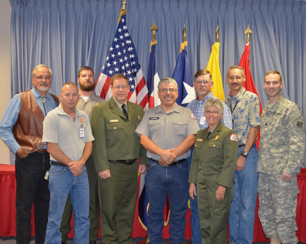 ALBUQUERQUE, N.M. – The Conchas Lake Project Staff with Joe Martinez (center), winner of the 2015 USACE Castle Award, Oct. 6, 2015.