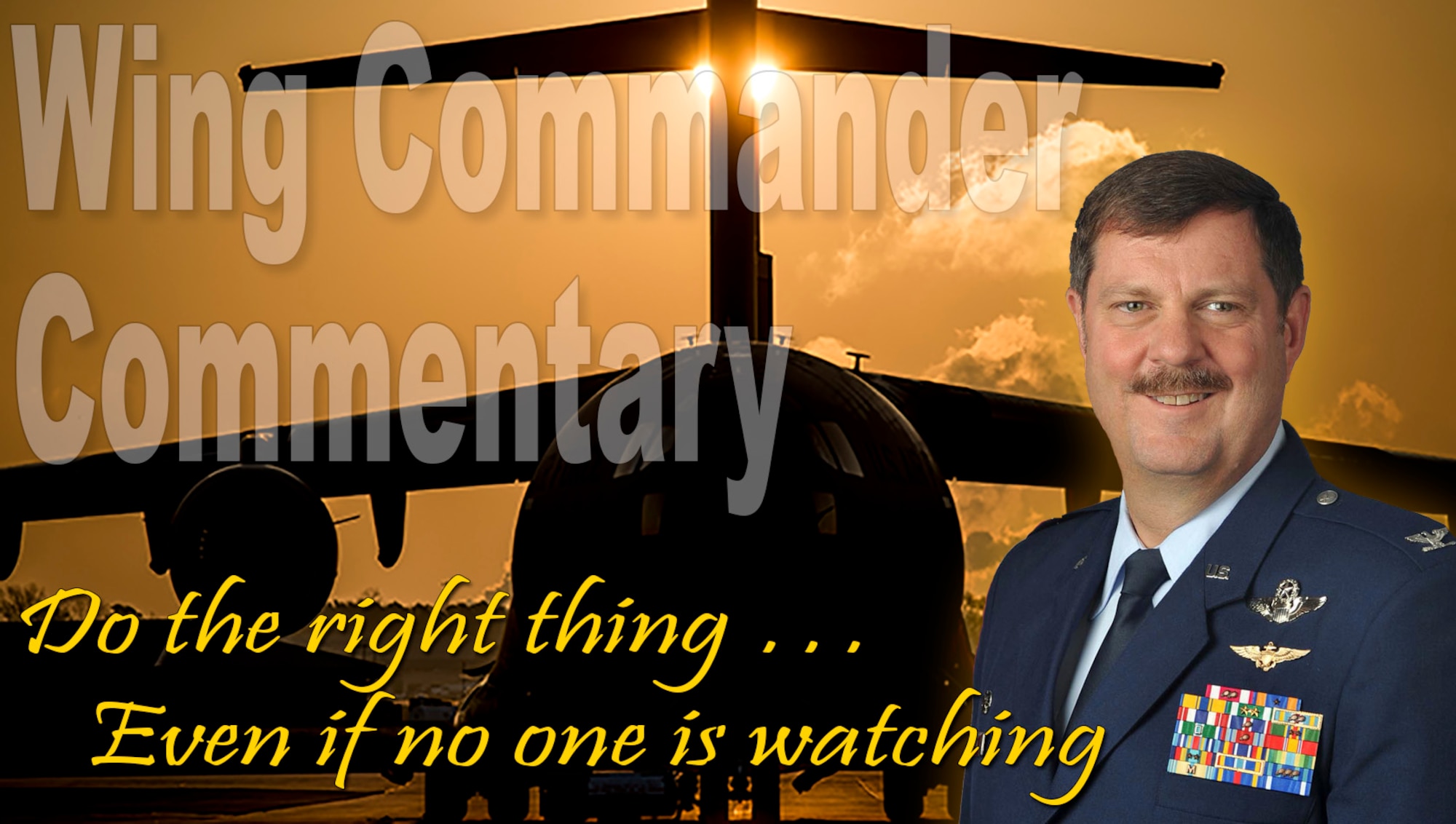 Commentary by Col. Gregory Gilmour, 315th Airlift Wing Commander.  (U.S. Air Force graphic by Michael Dukes