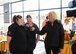 Patricia Barson, middle, and her sister Ashley, speak to the media after Patricia was honored Oct. 16, 2015, as one of the Defense Department’s outstanding employees with a disability. Patricia was selected for the award from among 32,000 AAFES employees worldwide. The twins were the second set of conjoined twins, fused at the cranium, to survive a separation surgery. During the surgery Patricia suffered a stroke and she has limited use of her left side. The twins say there have been challenges stemming from their condition throughout their lives, but they both are “blessed and honored” to work at Hill. (U.S. Air Force photo/Micah Garbarino)
