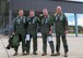 (From left) Brig. Gen. Scott Kelly, 175th Wing commander,  Lt. Col. Doug Baker, commander, 104th Fighter Squadron,  Col. Paul Johnson, commander, 175th Operations Group, and  Col. Ed Jones 175th Maintenance Group, pose for a picture before taking off for Kelly’s  fini flight Oct. 18 at Warfield Air National Guard Base, Baltimore.  Kelly’s fini flight marked the end of his service as wing commander because he is transitioning to be the assistant adjutant general – Air for the Maryland National Guard. (Air National Guard Photo by Airman 1st Class Enjoli Saunders/RELEASED)