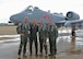 (From Left) Col. Ed Jones, commander, 175th Maintenance Group, Brig. Gen. Scott Kelly, commander, 175th Wing, Col. Paul Johnson, commander, 175th Operations Group, Lt. Col. Doug Baker, commander, 104th Fighter Squadron, pose for a picture after Kelly's fini flight from Warfield Air National Guard Base, Baltimore, Md., Oct. 17. Kelly’s fini flight marked the end of his service as wing commander because he is transitioning to be the assistant adjutant general – Air for the Maryland National Guard. (Air National Guard photo by Tech. Sgt. Christopher Schepers/RELEASED)