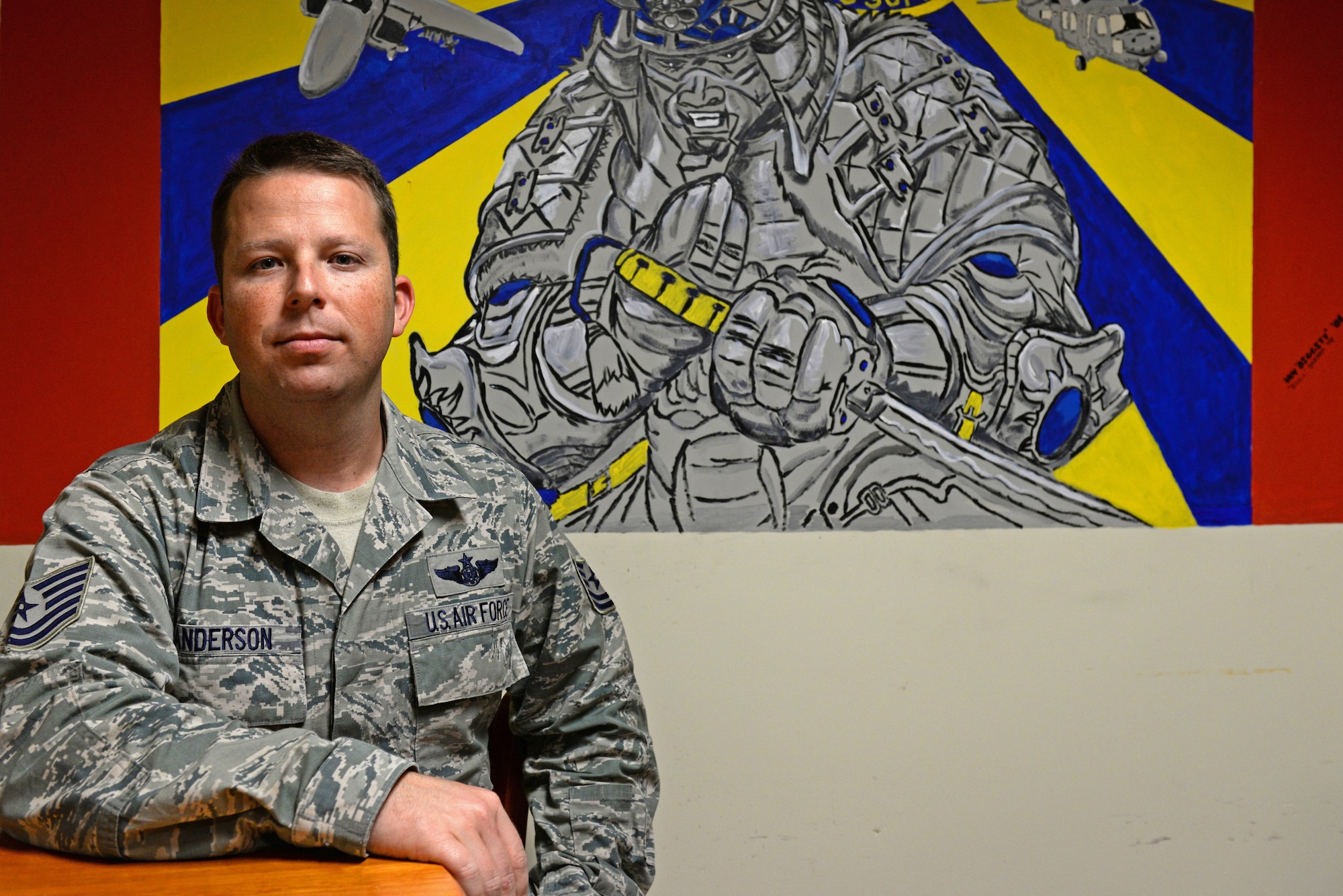 Air Force Tech. Sgt. Jason Anderson is a flight chief for the 961st Airborne Air Control Squadron at Kadena Air Base, Japan. Anderson received the Chief’s Choice award Oct. 16, 2015. He was nominated for the award by his unit because of his professionalism at work and dedication to the Airmen he mentored at the 961st AACS. (U.S. Air Force photo by Senior Airman Omari Bernard)