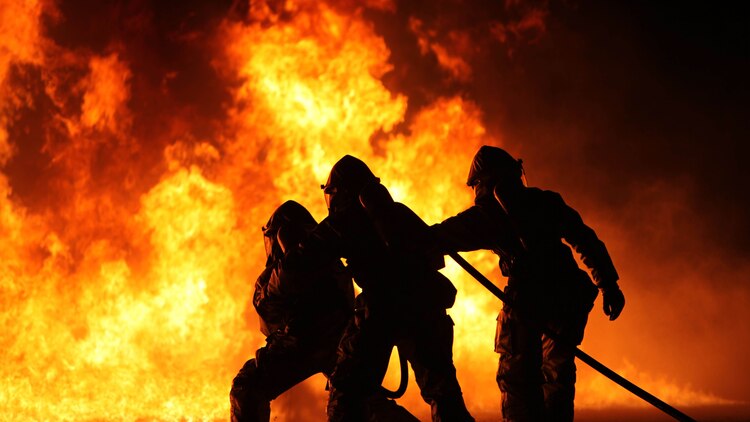 Aircraft Rescue and Firefighting Marines annihilate some of their first fuel fires at Marine Corps Air Station Cherry Point, N.C., Oct. 16, 2015. The training exercise taught the new Marines to battle the heat and keep pushing until they annihilate the flames, as well as get used to the environment of a real fire.